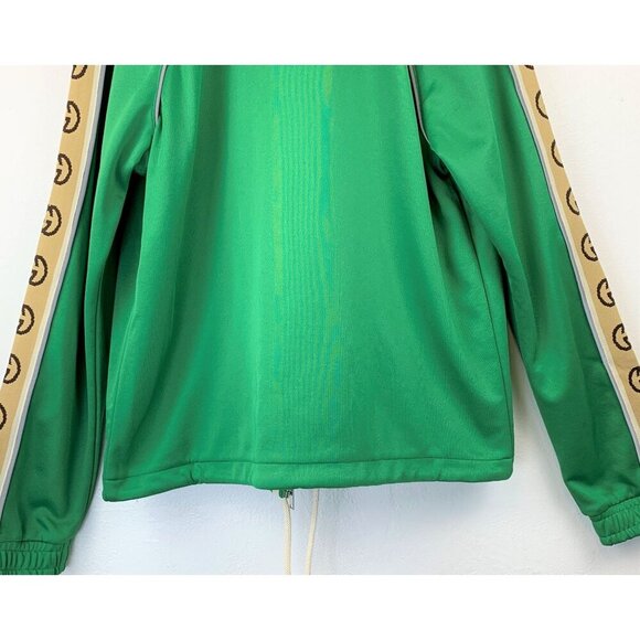 NWT Gucci Gg-jacquard Side-stripe Technical Track Jacket In Green Size XS - Picture 11 of 16